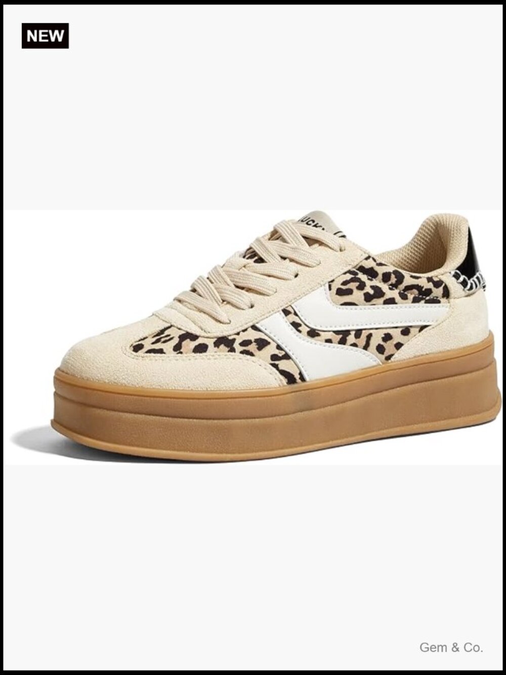 Platform Sneakers for Women Thick Gum Sole Retro Lace Up Walking Shoes